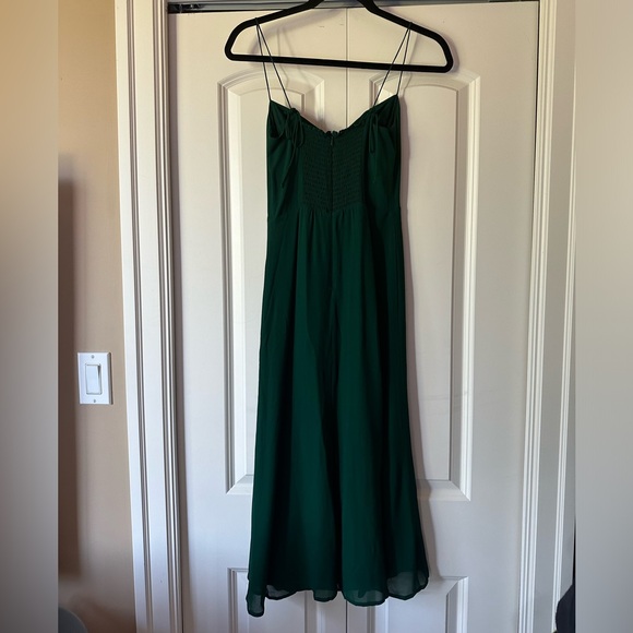 NEW Reformation Juliette Dress Emerald Green - Picture 13 of 16